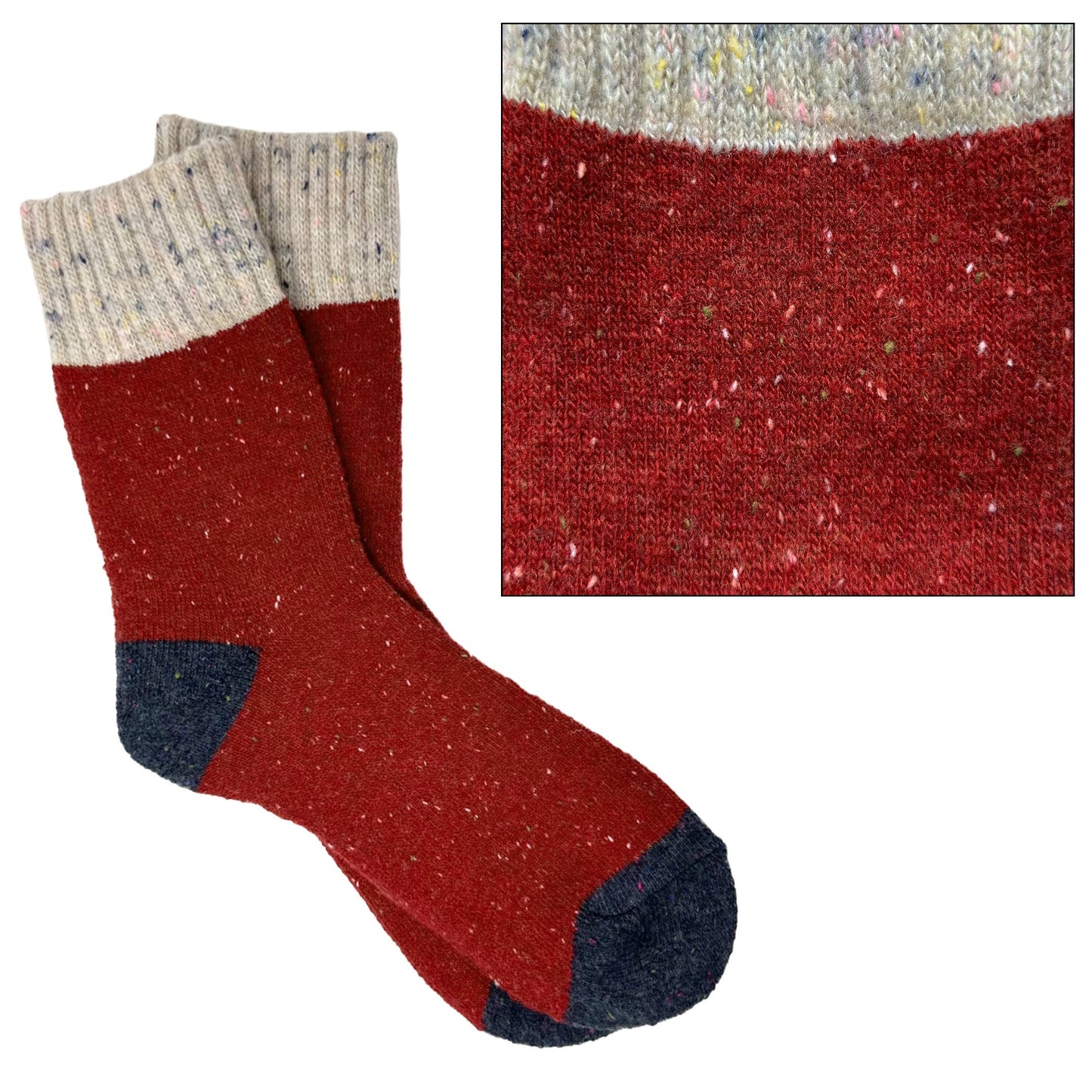 Camilla Socks: Purple / Charcoal