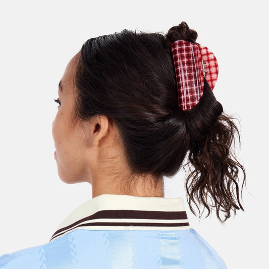 Suki Claw in Red Plaid