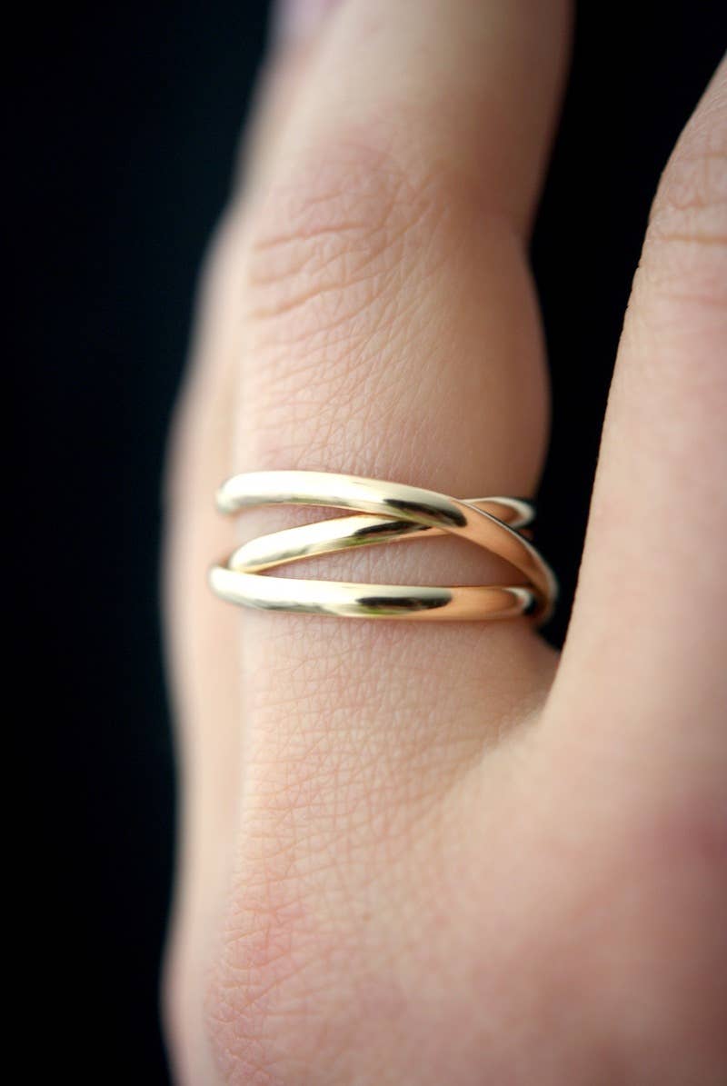 Hannah Naomi - Infinity Spiral Ring, 14K Gold Fill: 7.5