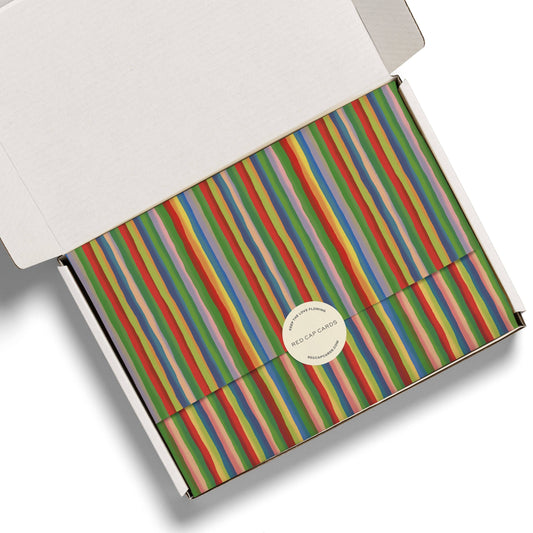Colorful Stripe tissue paper: 5 Sheets