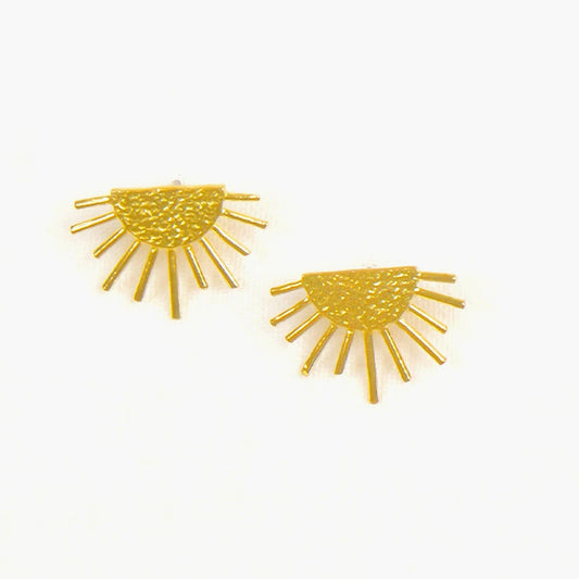 Altiplano - Sun Ray Post Earrings: Sliver