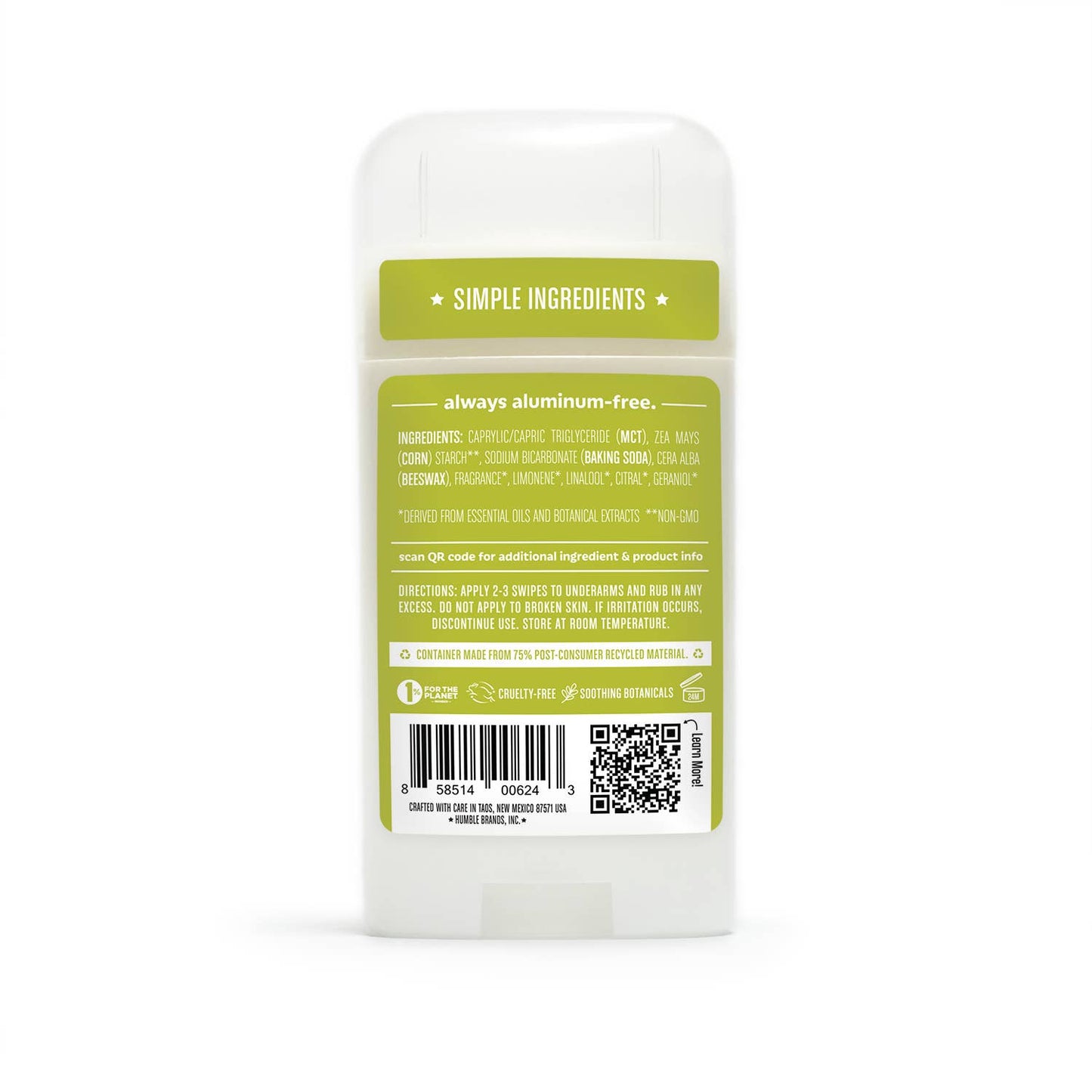 Humble Brands, Inc. - Bergamot & Ginger Deodorant