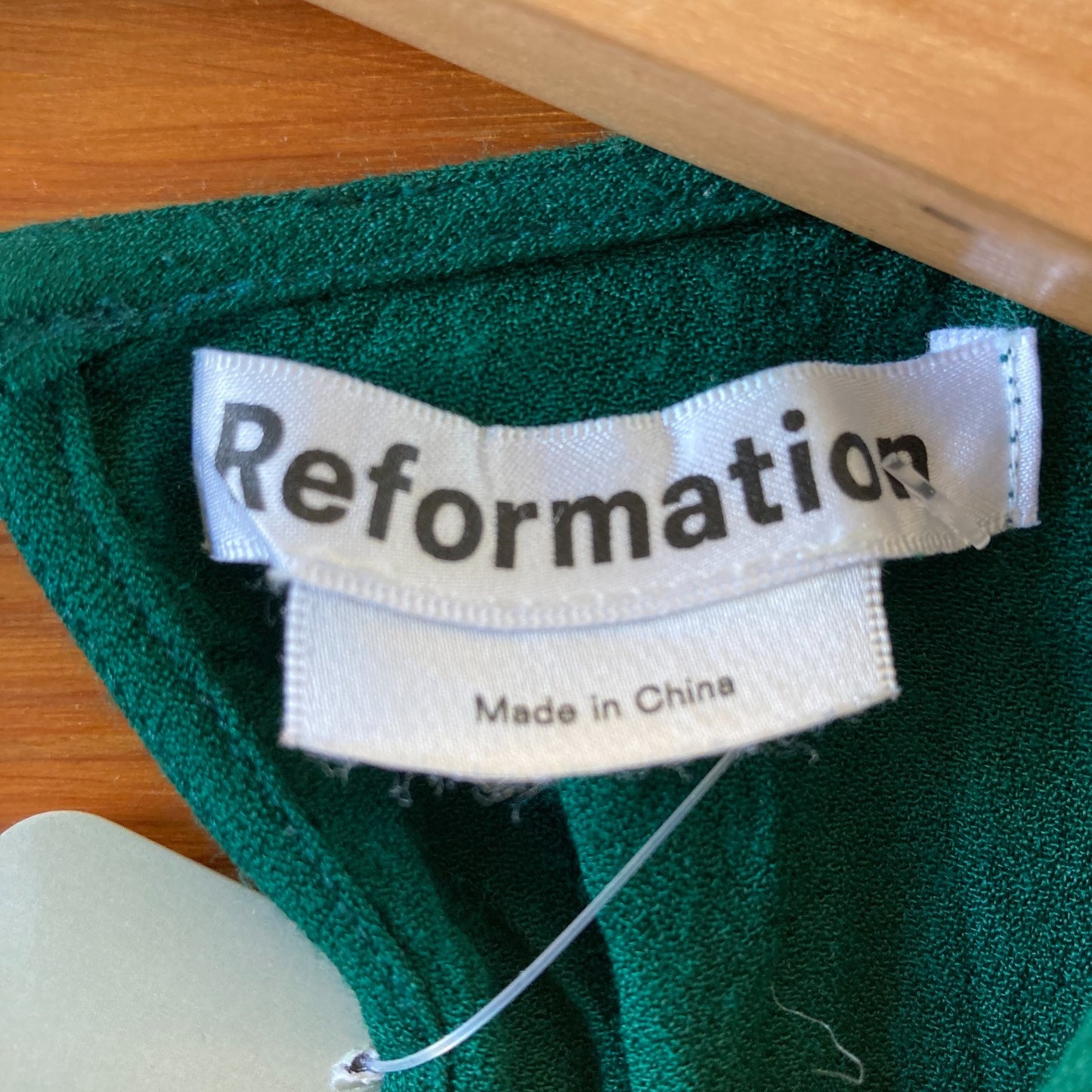 Reformation Emerald Green Gavin Open Back High Slit Midi Dress - Size 4 - 0816TB