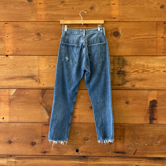 AGoldE Riley High Rise Straight Crop Jeans in Frequency Wash - Size 26 - 0816MS