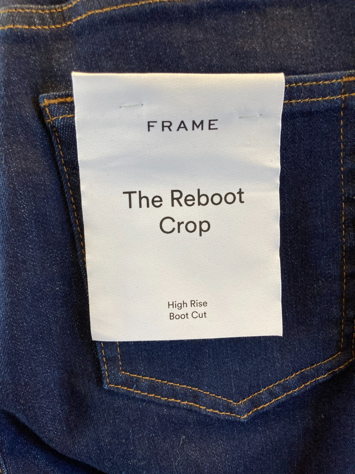 Frame Dark High Rise Boots Cut The Reboot Crop Jeans - Size 28 - NEW - 4427SC