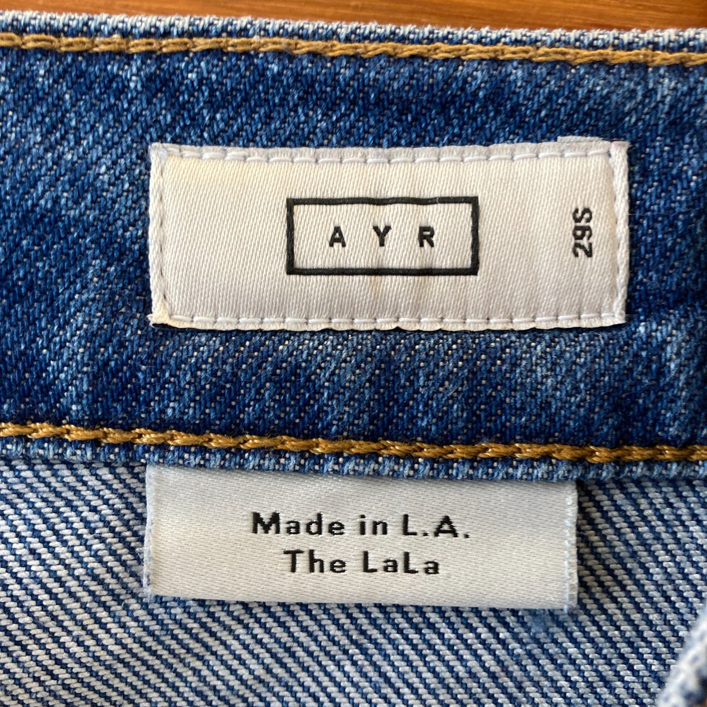 AYR The LaLa Blue Denim Straight Leg Medium Wash Jeans - Size 29 S - 0710SD