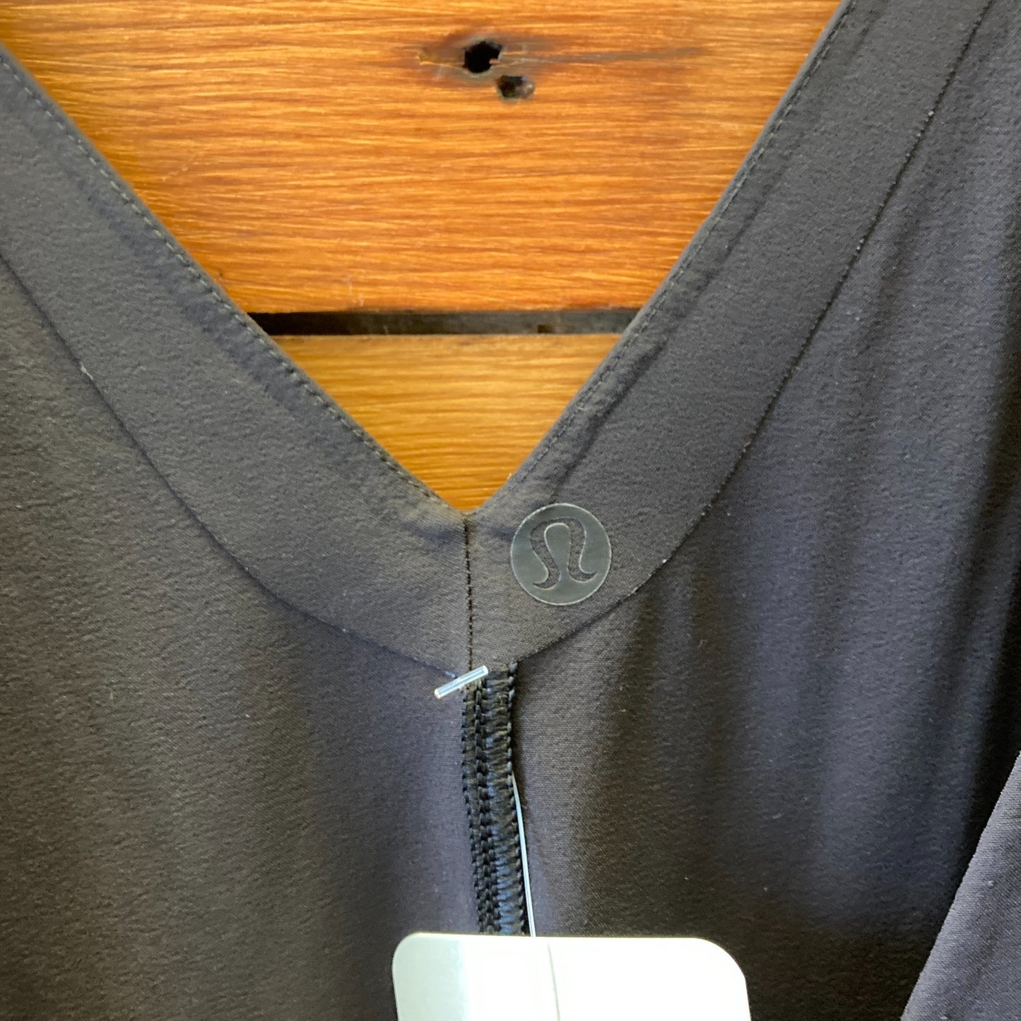 Lululemon LAB Black Sleeveless V Neck Stretch Fit Wrap Dress - Size 6 - 0504AK