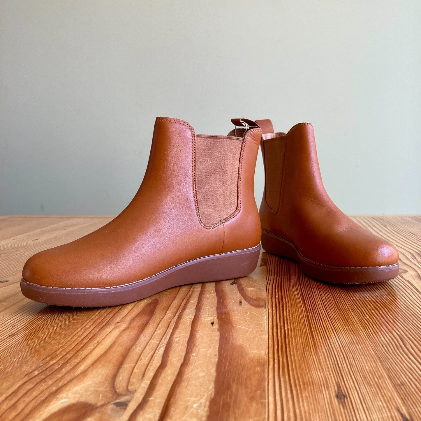 FitFlop NEW Sumi Leather Waterproof Chelsea Ankle Boots - Size 8.5 - 1007OW