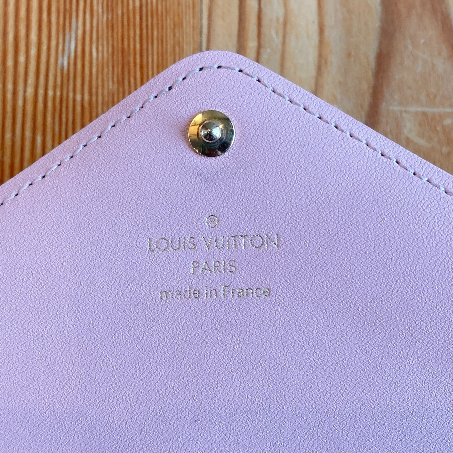 Louis Vuitton Monogram Coated Canvas Pochette Kirigami Rose Large Wallet 0222JL