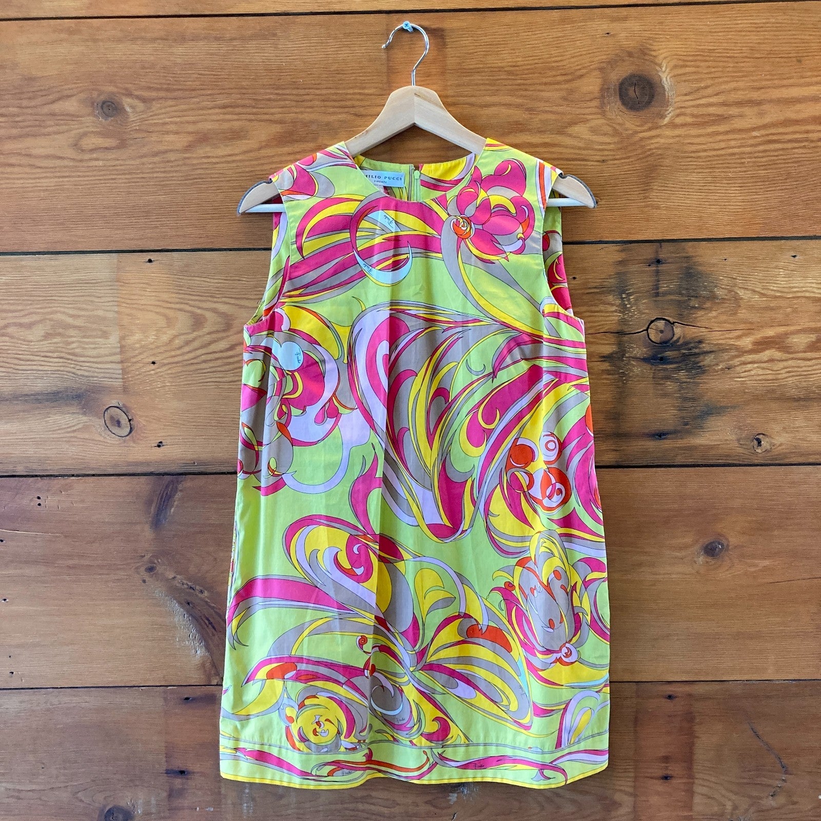 Emilio Pucci Multicolor Sheath Sleeveless Cotton Mini Dress - Size S