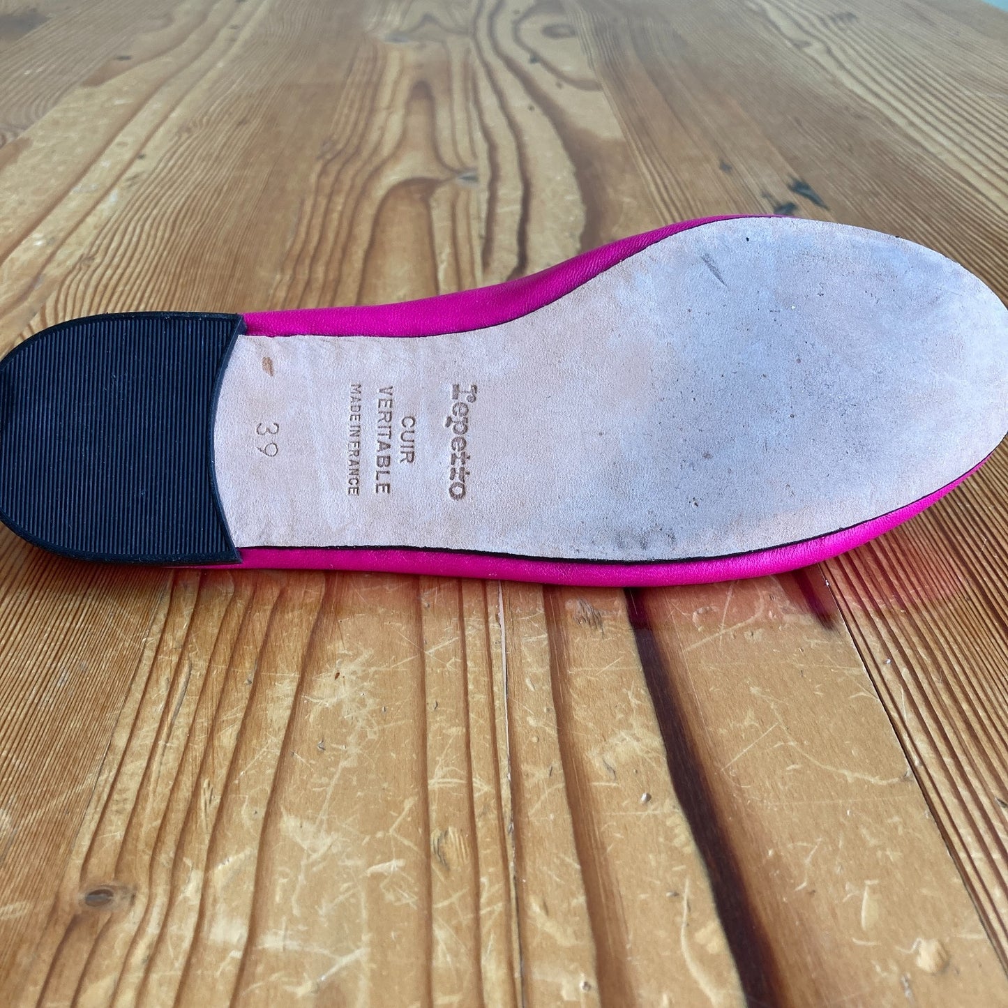 Repetto $425 Dark Pink Cendrillon Ballet Flats Shoes - Size 39 / 8 - 0306CH