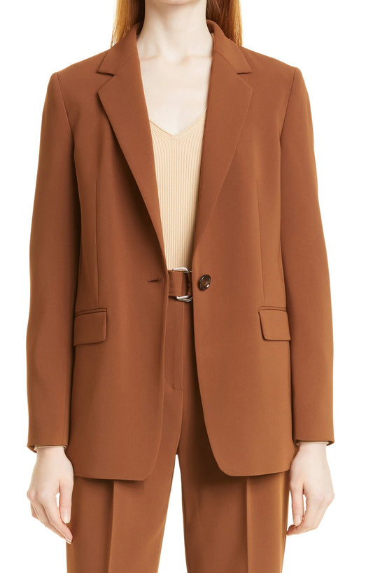 10 - Boss Hugo Boss Brown Jocalua Oversized Blazer & Tapia Pants Suit Set 0223LR