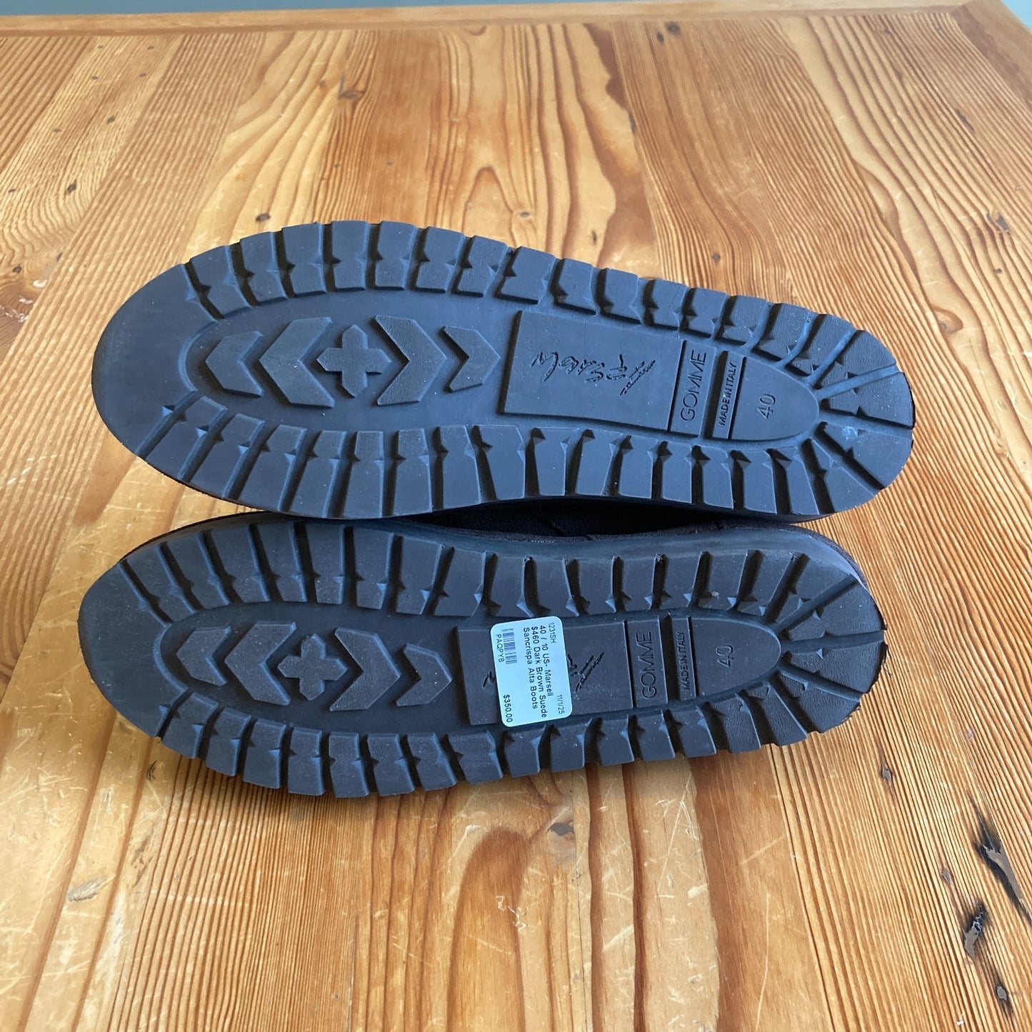 40 / 10 US- Marsell $460 Dark Brown Suede Sancrispa Alta Boots NEW w/ Box 1231SH