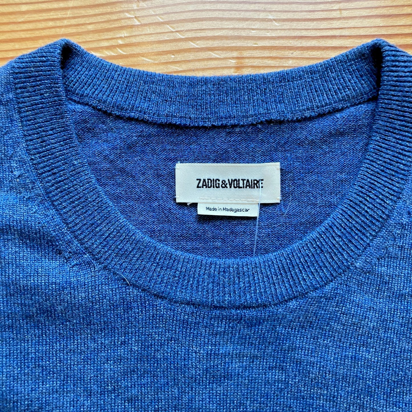 Zadig & Voltaire Blue Kennedy ART Merino Wool Sweater - Mens Size S - 1002MG
