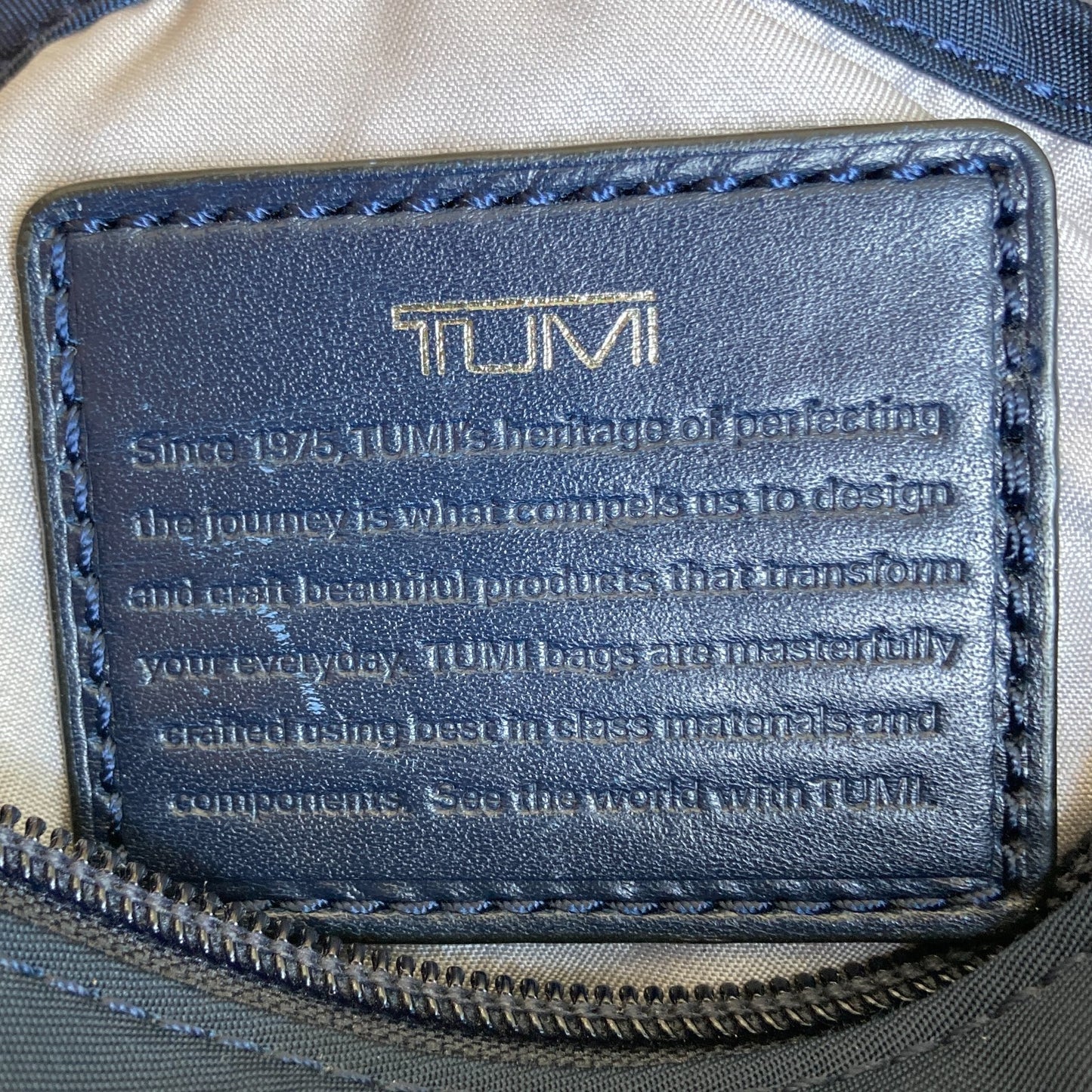 TUMI Navy Blue Voyager Canton Crossbody Nylon Bag Purse - 0728LC