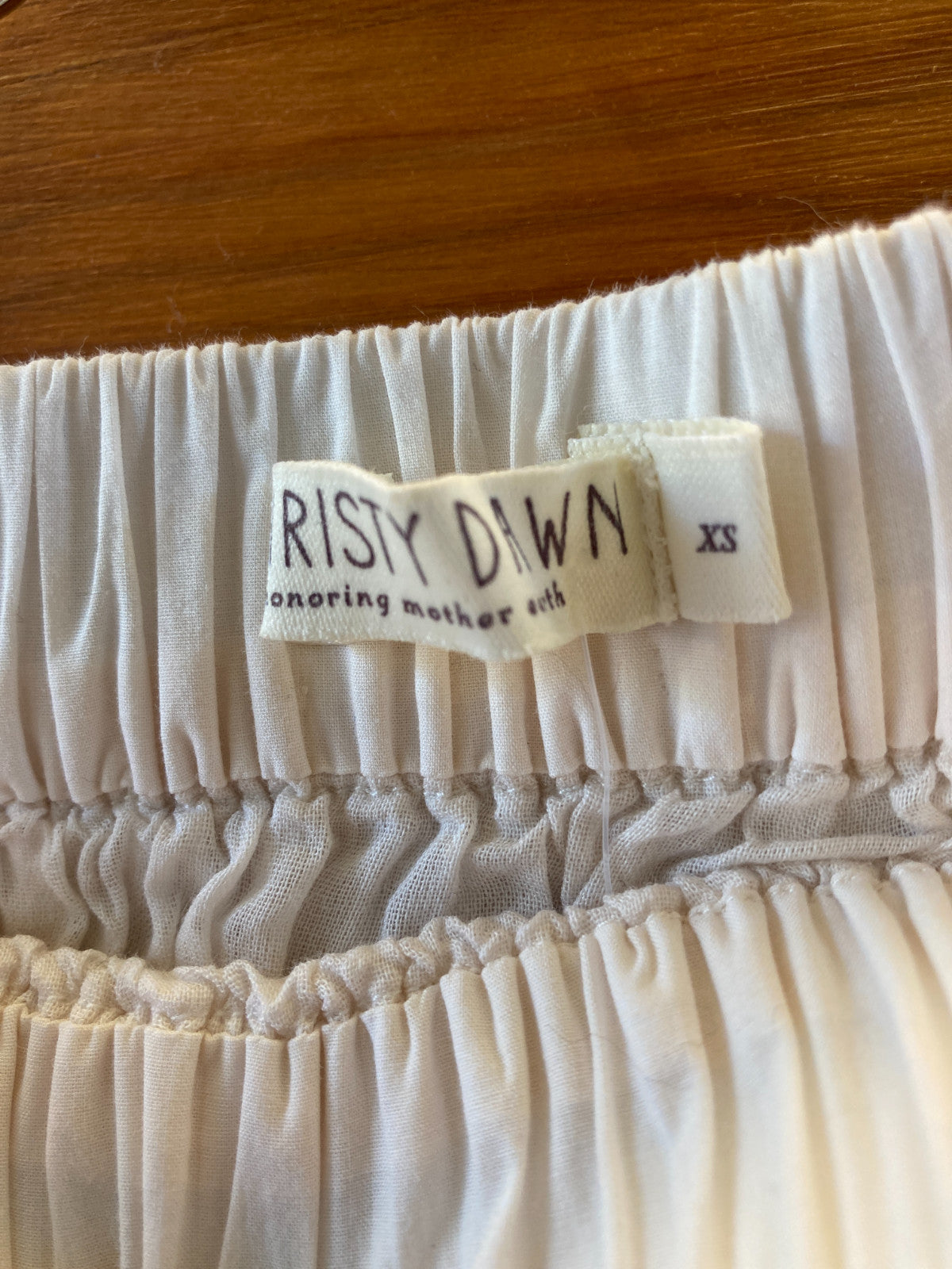 Christy Dawn White Tiered Gabrielle Organic Cotton Skirt - Size XS - 0312IG
