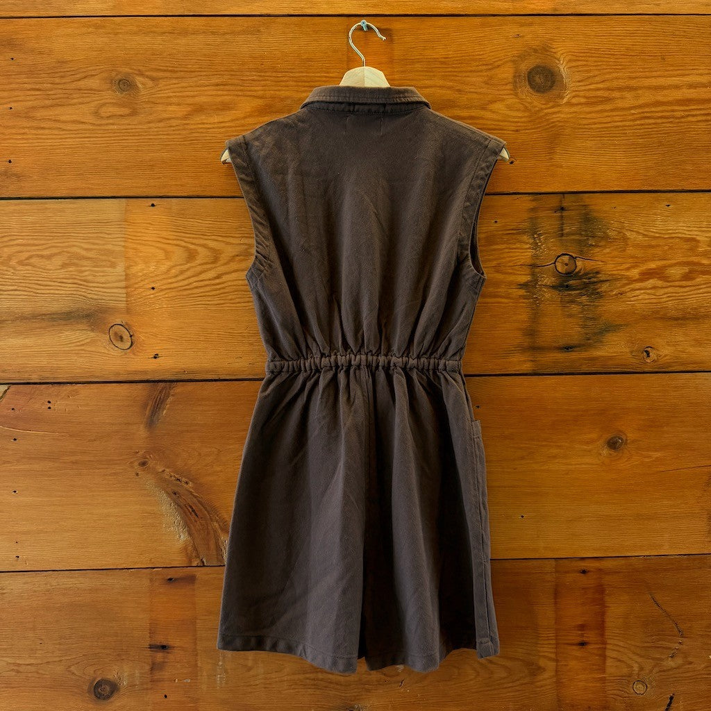 Noble $168 Brown Organic Cotton Tank Suit Romper Outfit - Size S - 0312IG