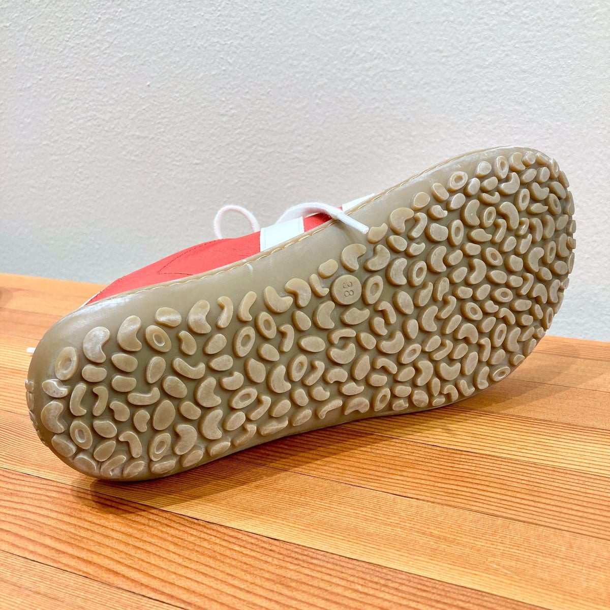Koel Red Leather Barefoot Sneakers ILA Napa Shoes - Size 38 / 7.5 - 1107MB