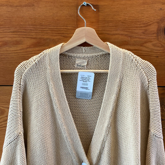 Babaa Clay Pot Cotton Heavy Knit Cardigan no16 Sweater - One Size - 0606RO