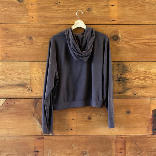 Vuori Dark Brown Halo Performance Hoodie Zip Front Sweatshirt - Size L - 0322MA