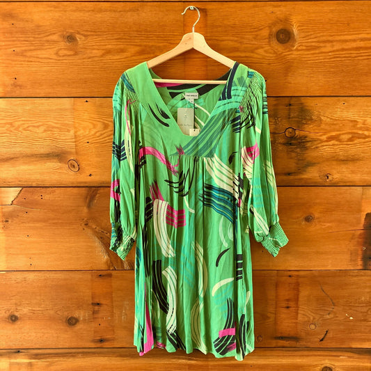 The Odells $290 Mystic Green Pattern Raglan Sleeve Dress - Size M - NEW - 0416JW