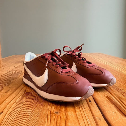 Nike Brown & White Pacific Leather Shoes Sneakers - Size 9.5 - 0628AC