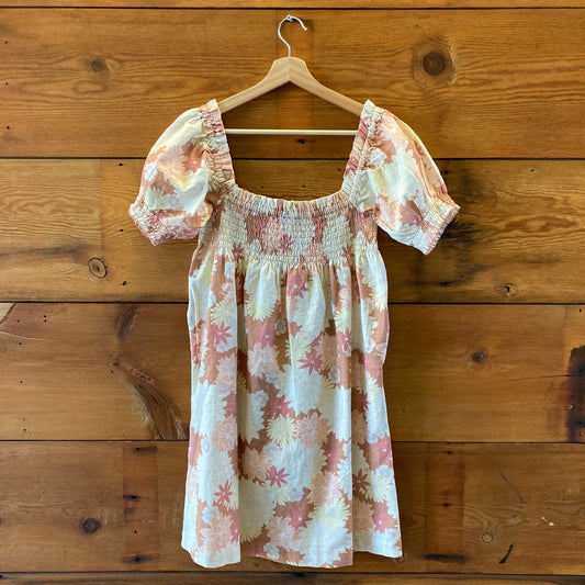 Faherty Pink Jicaro Island Print Ramona NEW Neck Dress - Size S - 0514AK