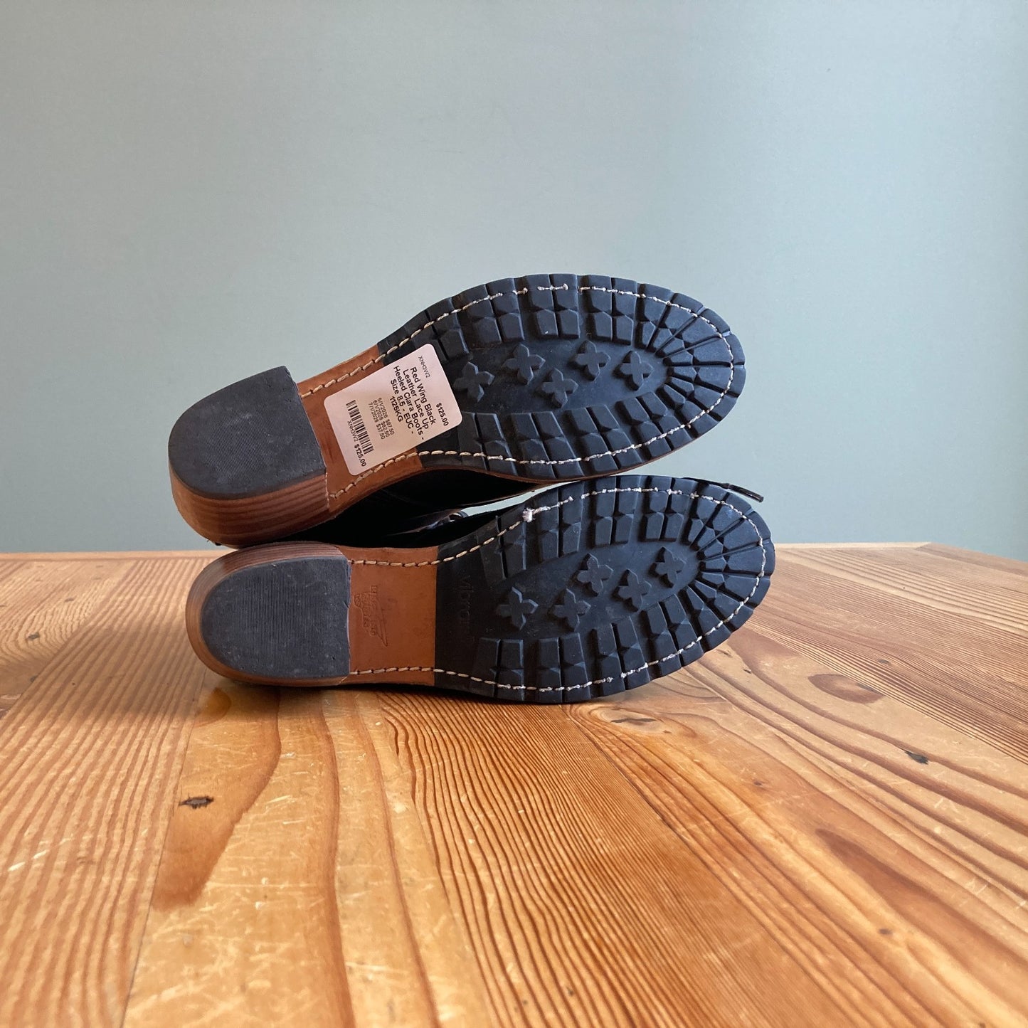 Red Wing Black Leather Lace Up Heeled Clara Boots - Size 8.5 - EUC - 1125KG