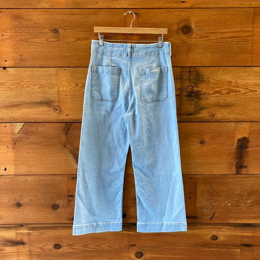 Maeve Anthropologie Light Wash Colette Wide Leg Jeans - Size 30 - 0419JP