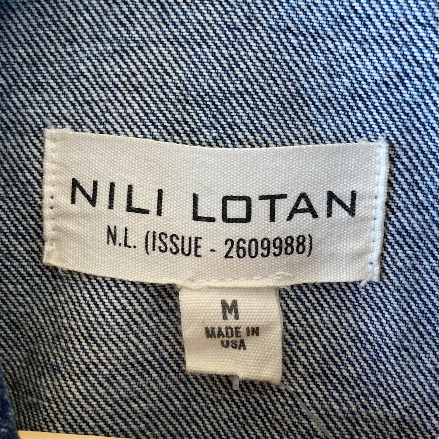 Nili Lotan $590 Denim Marilou Relaxed Fit Marilou Jean Jacket - Size M - 4427SC