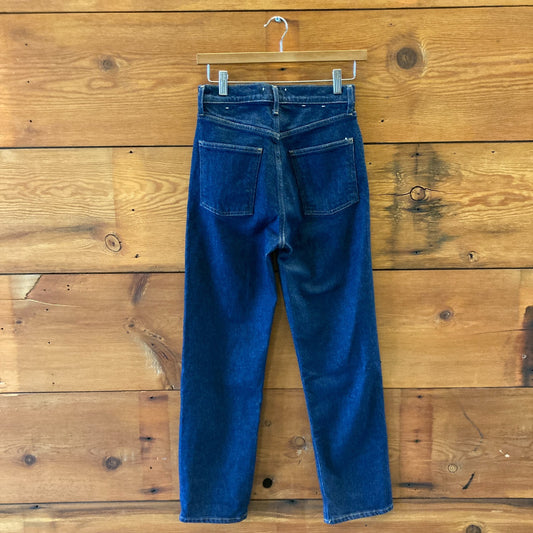 AGoldE Dark Wash 90s Crop Button Fly Womens Jeans - Size 24 - 0312IG