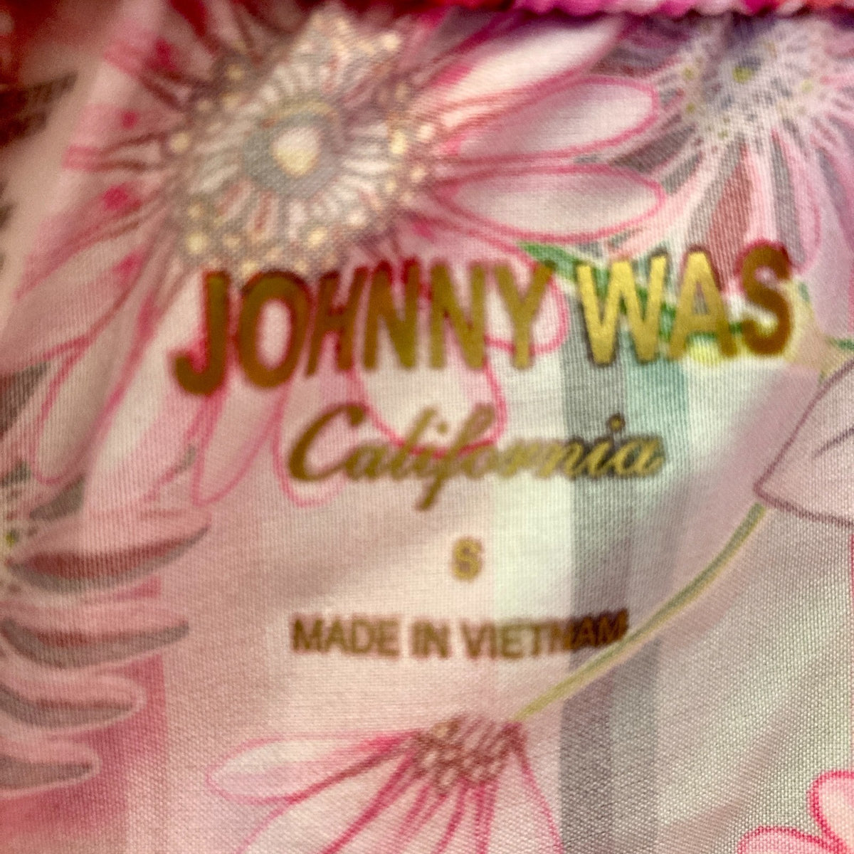 Johnny Was Pink Floral Print Bocardi NEW Nylon Shorts - Size S - 0304AS