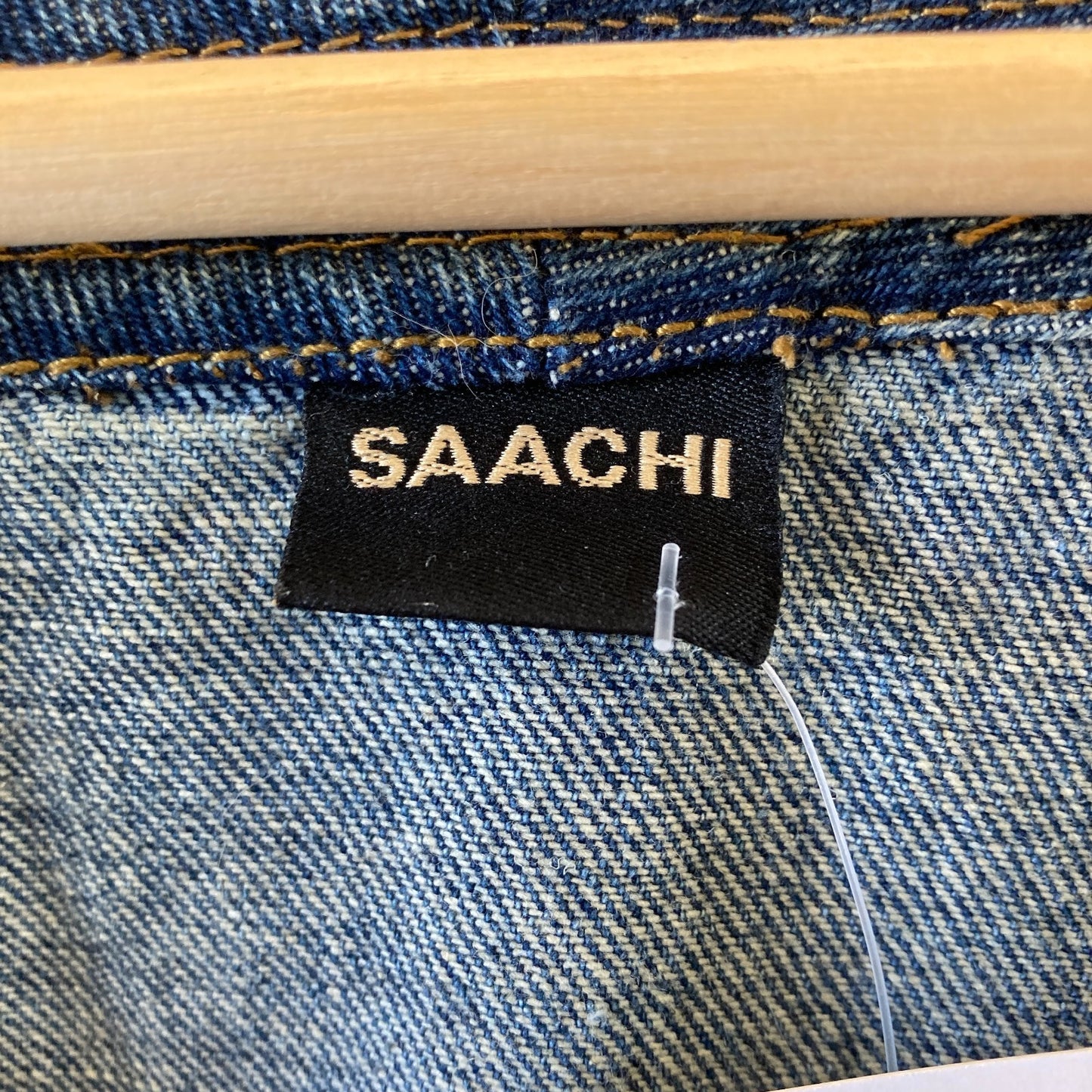 SAACHI Denim Grey Combo Open Front Unique Jacket - One Size - 0428KS