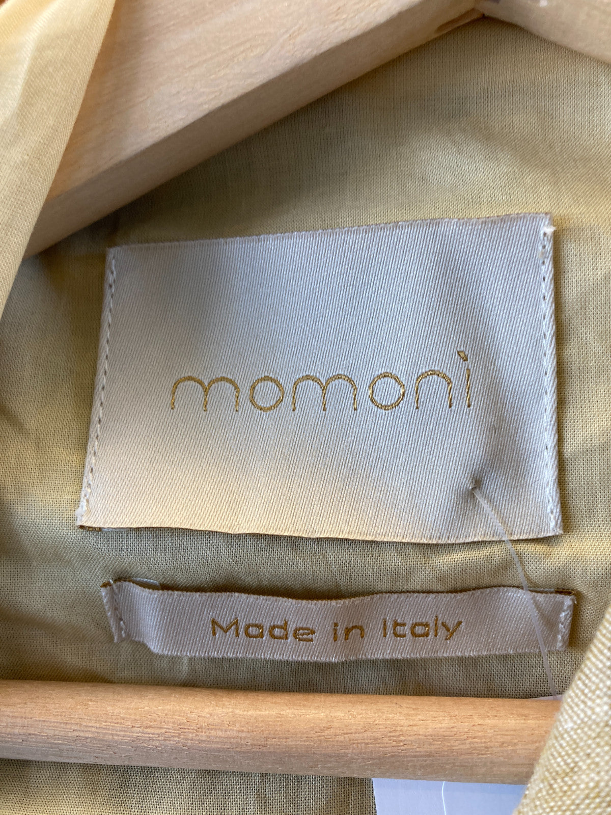 Momoni Plaid Linen Italian Made Hooded Zip Up Jacket - Size 38 / M - 4427SC