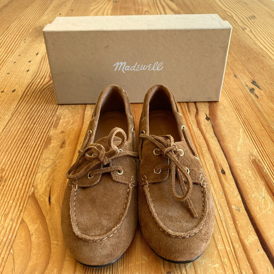 Madewell Brown Suede Jamie Boat Shoe NEW w/ Box - Size 6.5 - 0105MR