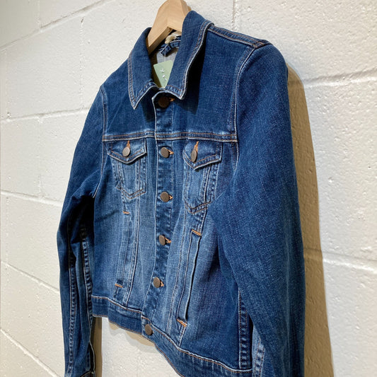 Eileen Fisher Dark Wash Stretch Denim Jean Jacket - Size Petite S - 1214ML