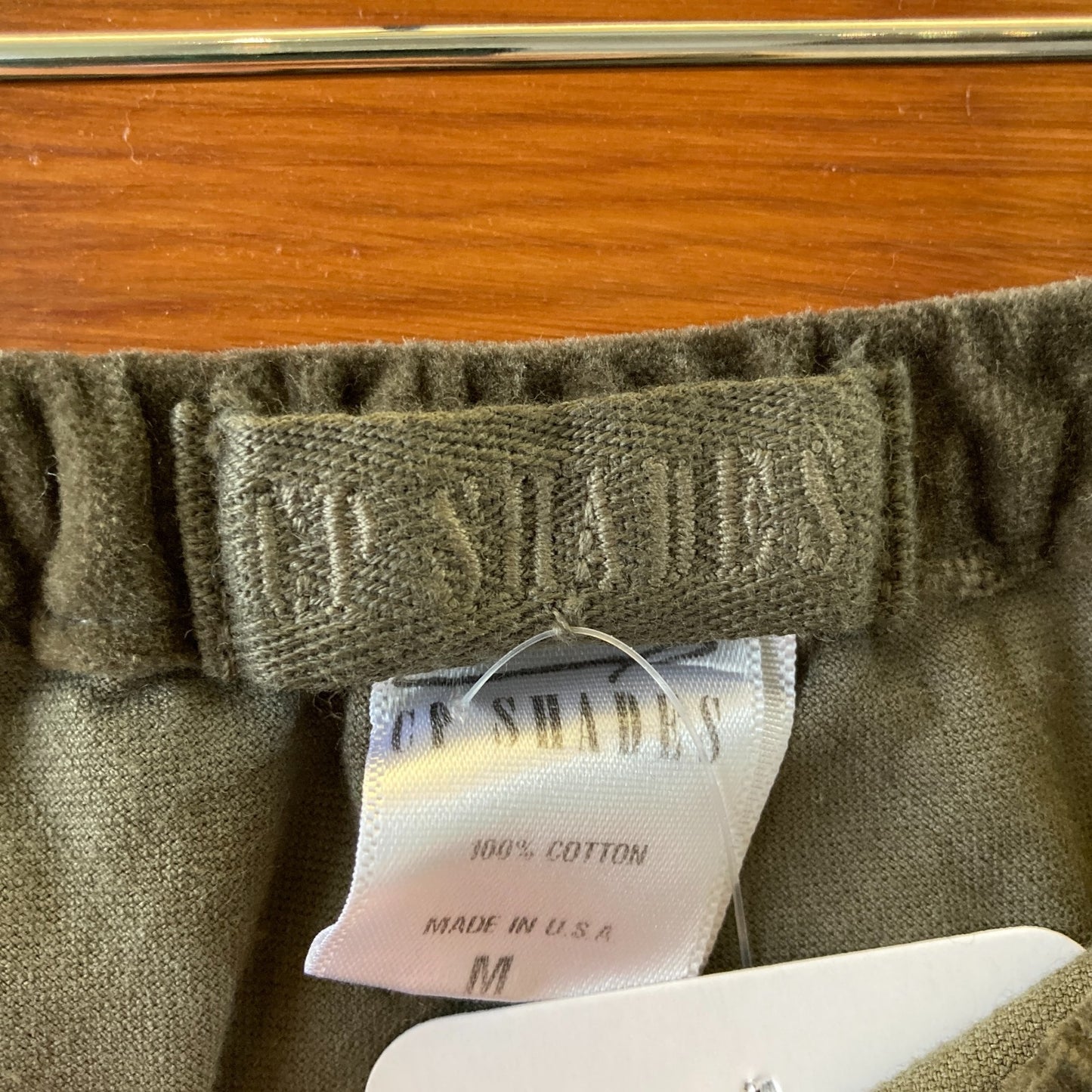 M - CP Shades Green Velvet Long A-Line Elastic Waist Skirt 1124TA