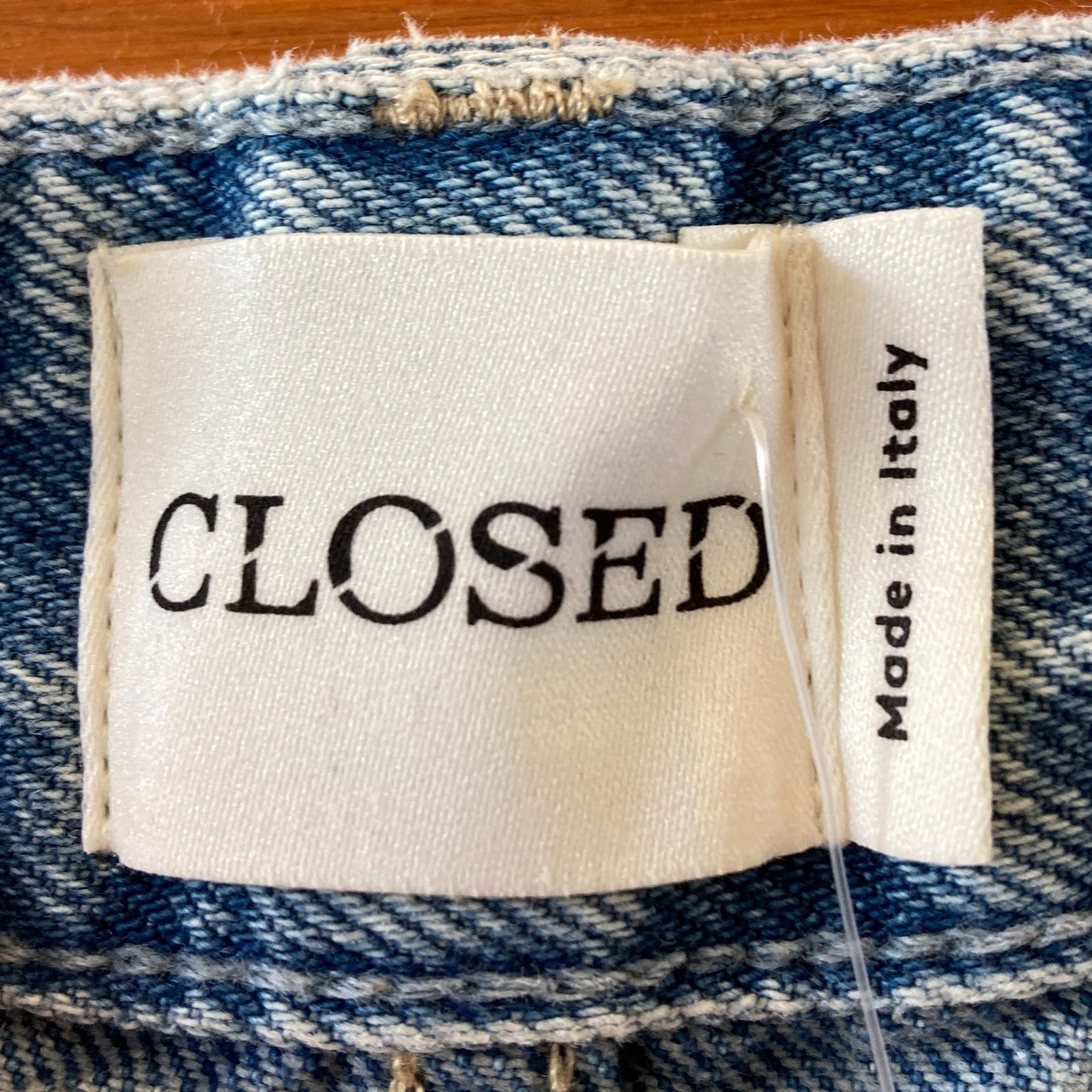 Closed Made in Italy Button Fly Denim Front Slit Midi Jean Skirt - Sz 28 -4427SC