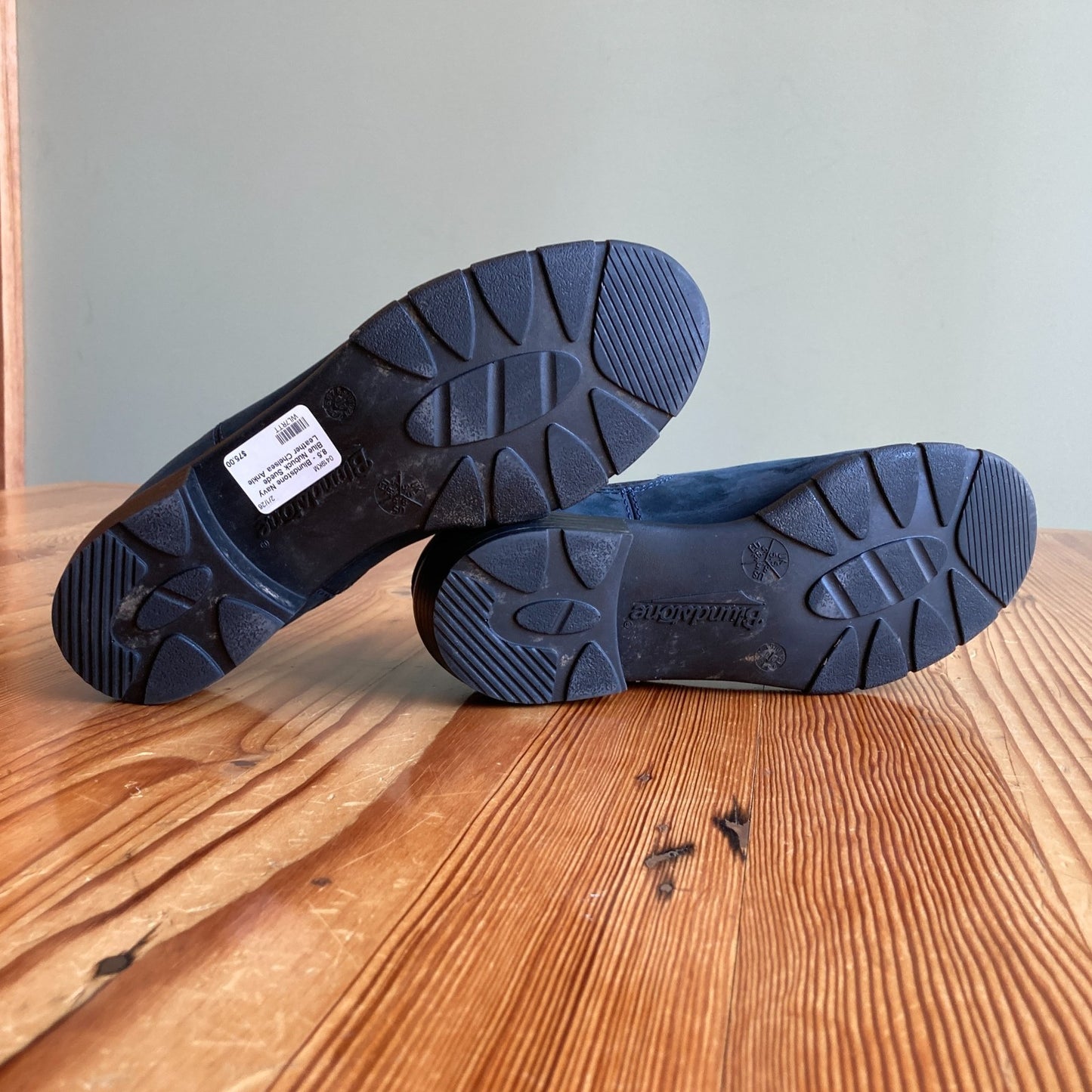 8.5 - Blundstone Navy Blue Nubuck Suede Leather Chelsea Ankle Boots 0419KM