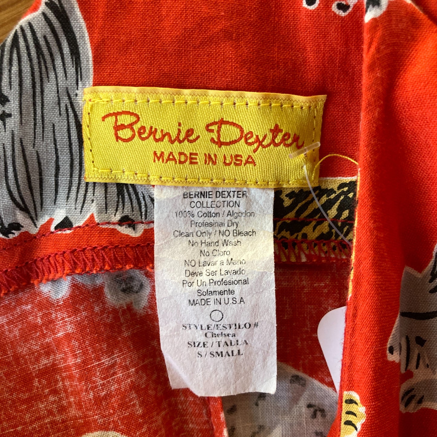 Bernie Dexter Red Puppy Dog Print Fit & Flare Sleeveless Dress - Size S - 0621AS