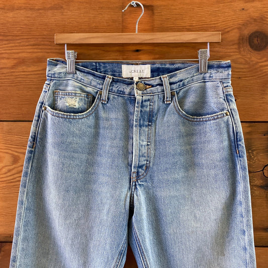 The Great. The Wayne Button Fly Kentucky Wash Straight Jeans - Size 27 - 1103ES