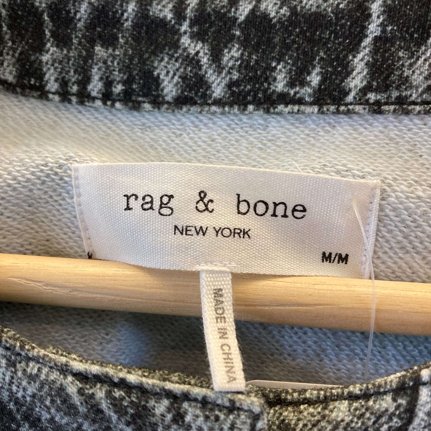Rag & Bone Black Mirimar Trompe L'Oeil Denim Print Cora Jacket - Size M - 0222ME