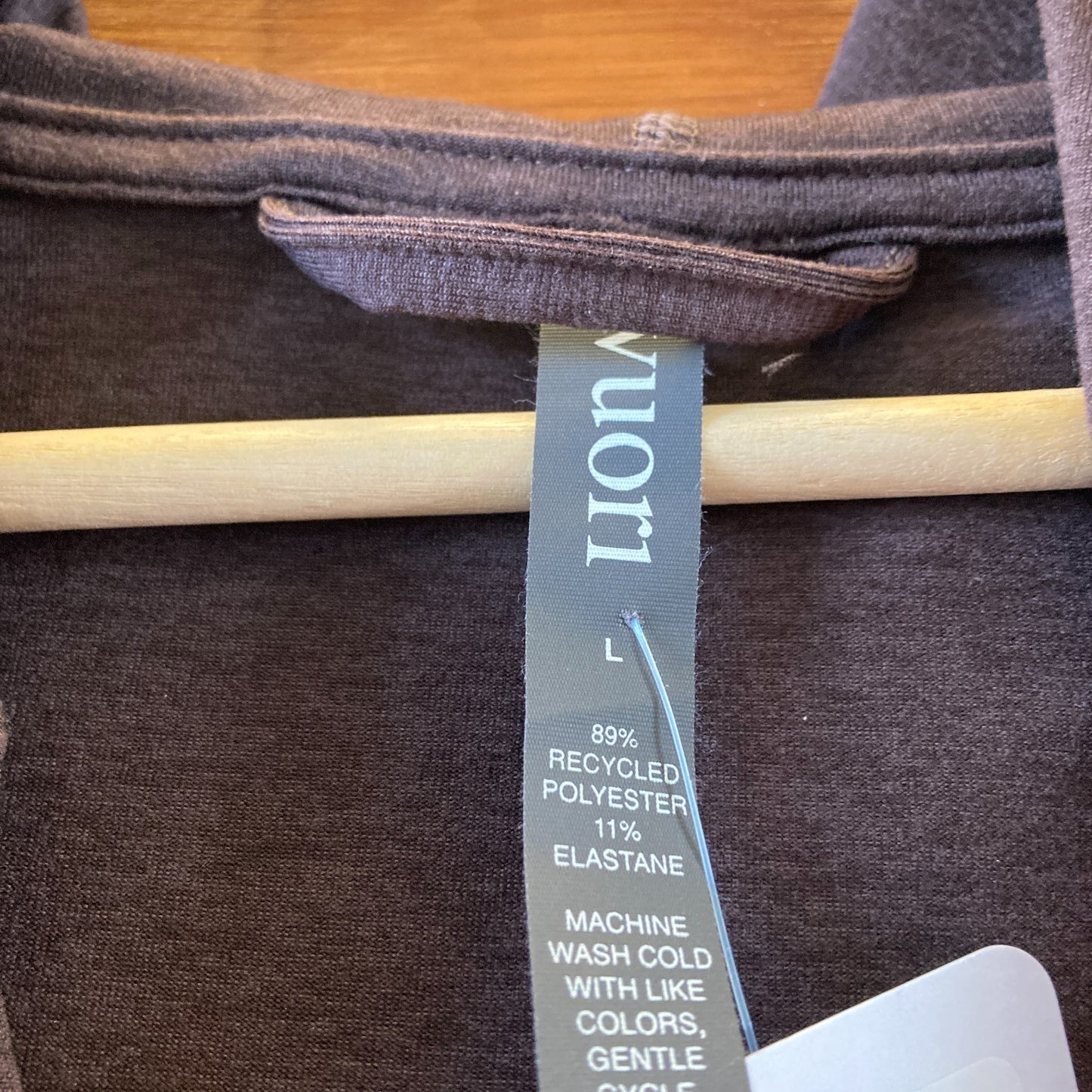 Vuori Dark Brown Halo Performance Hoodie Zip Front Sweatshirt - Size L - 0322MA