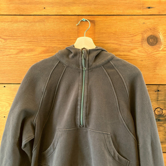 Lululemon Brown Cropped Hooded Half Zip Scuba Sweatshirt - Size XS / S - 0720LP