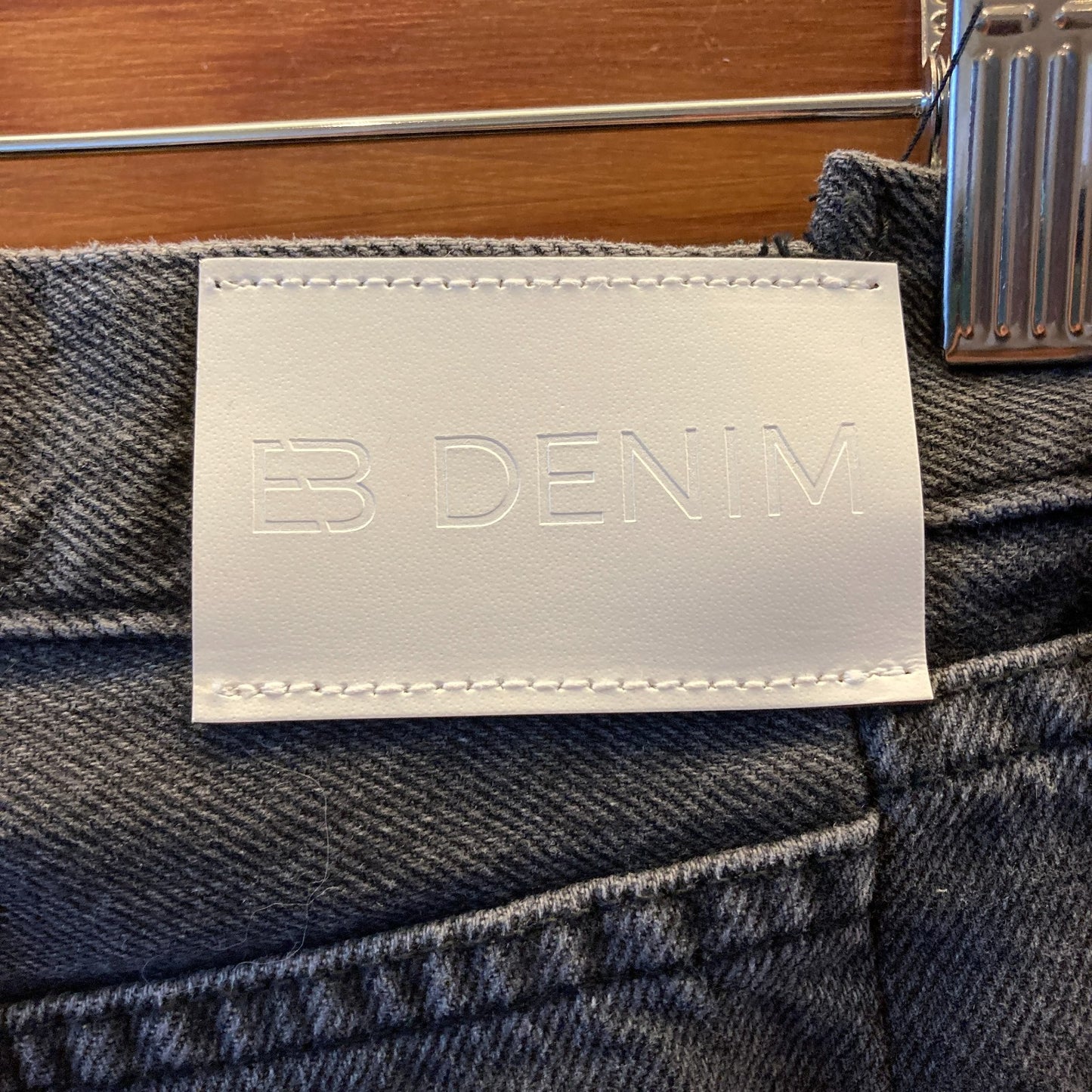 24 - EB Denim NEW Black Wash Grade School Straight-Leg Split-Hem Jeans 0902SD