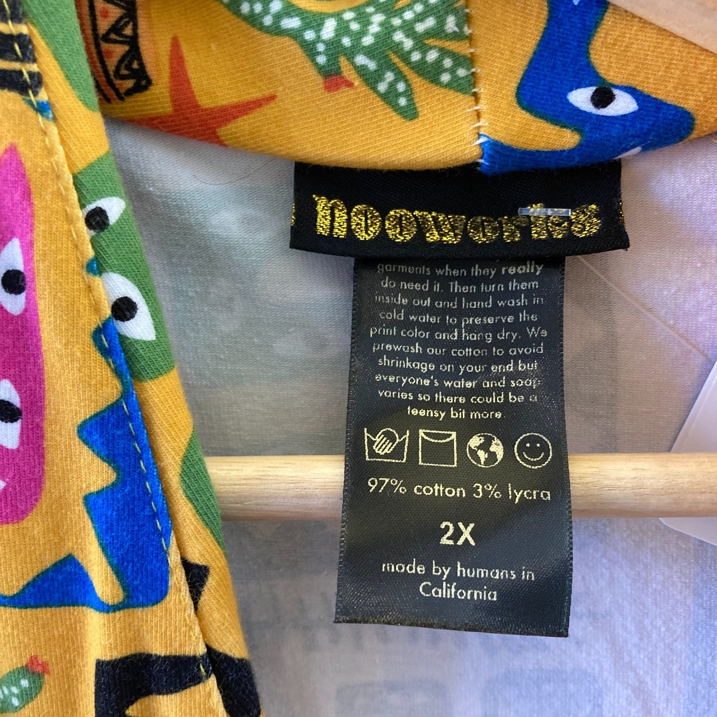 Nooworks Yellow Desert Disaster Sleeveless Knit Magic Jumpsuit - Sz 2X - 0430RM