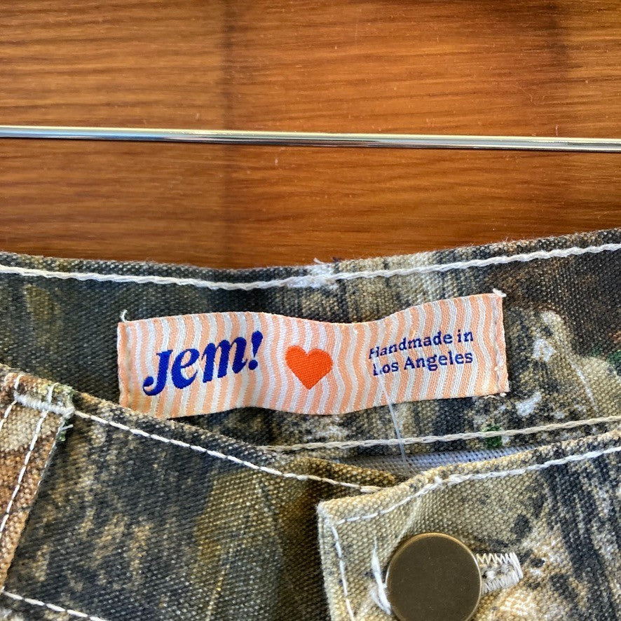 Jem! Los Angeles Camo Print High Waisted Reinforced Knee Pants - Size 4 - 0312IG