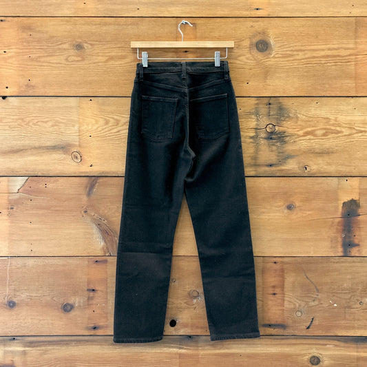 AGoldE Black Wash REN Button Fly Womens Wide Leg Jeans - Size 24 - 0312IG