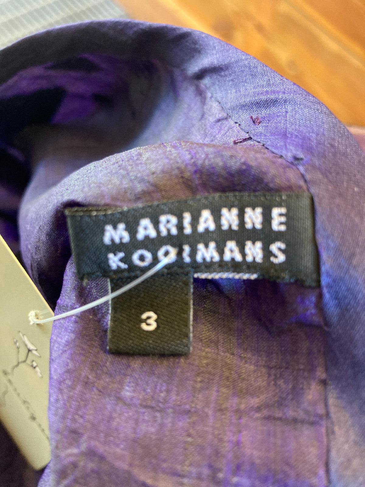 Marianne Kooimans Purple Embroidered Layered Silk Skirt - Size 3 / L - 1102LL