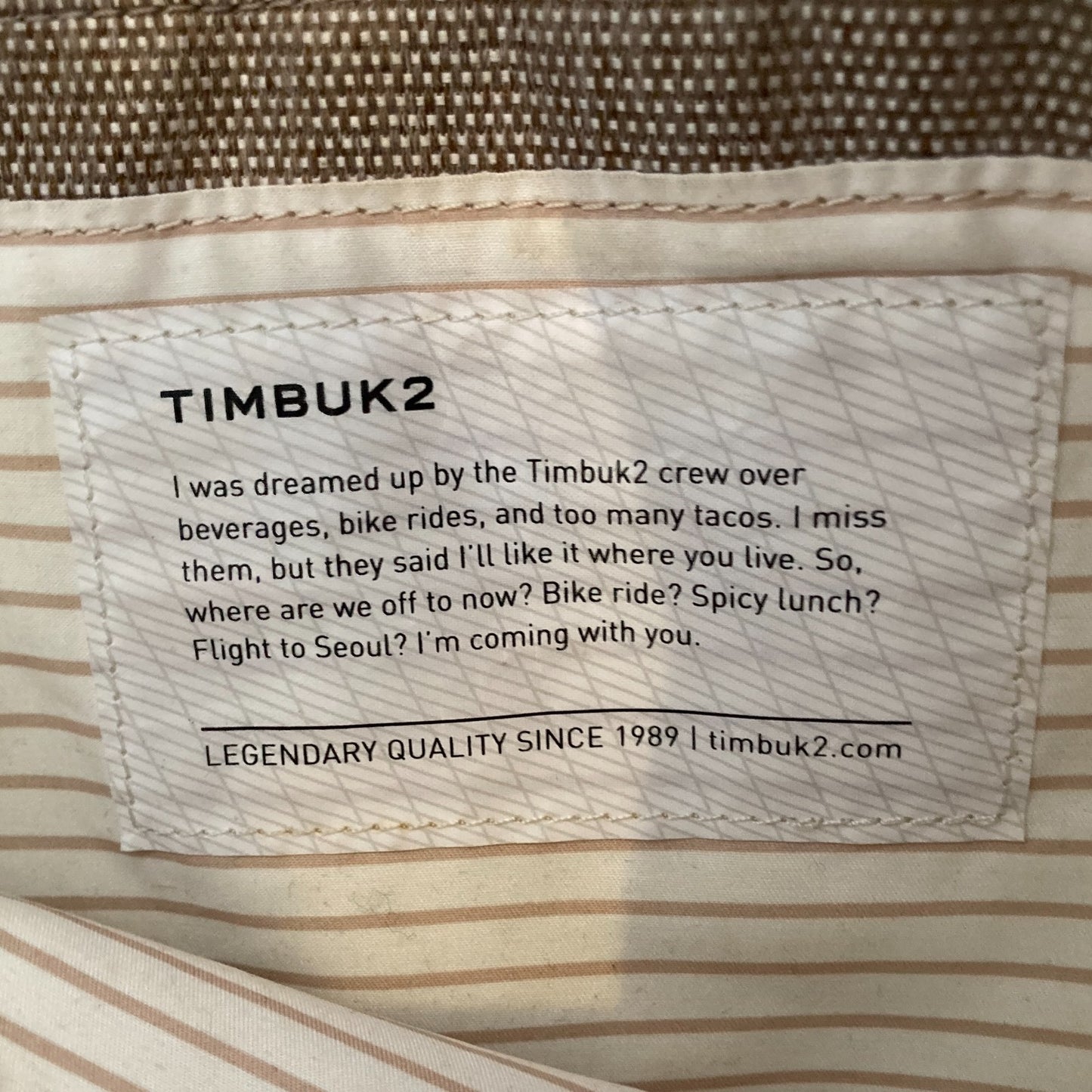 Timbuk2 Mojave Brown Alamo Convertible Backpack Tote Bag 0107KA